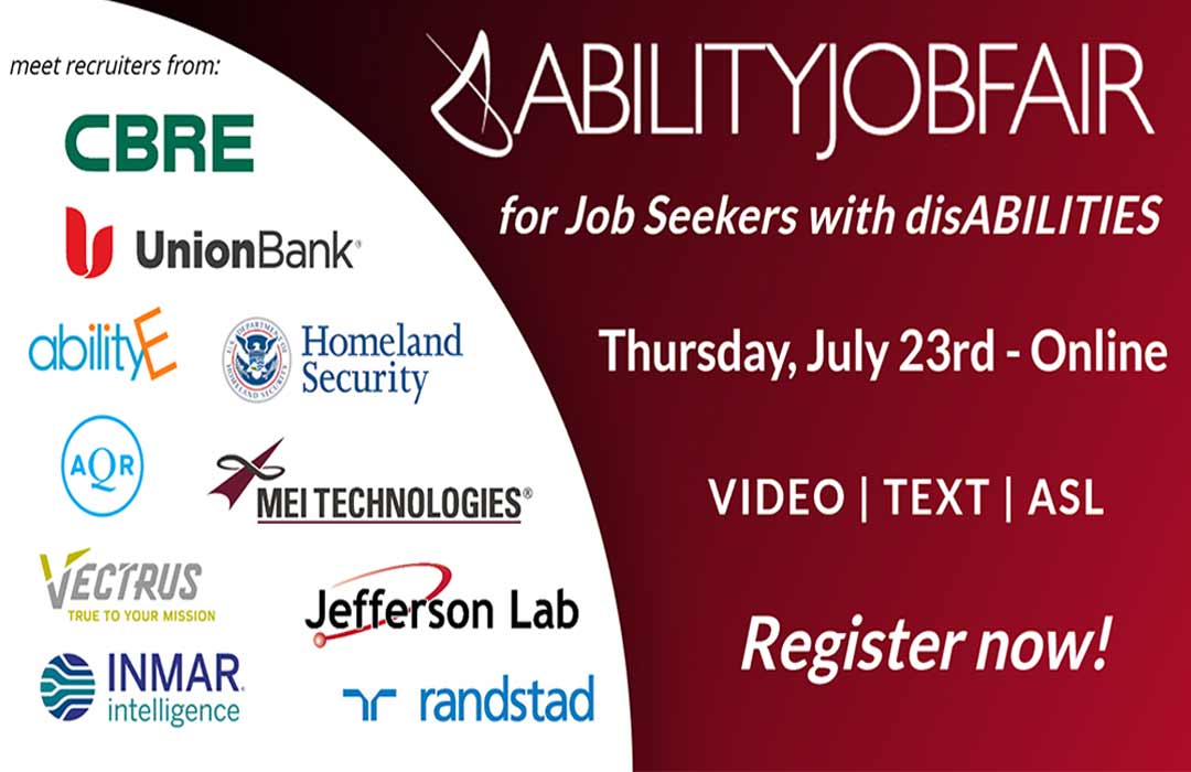 40+ Recruiters in disABILITY Job Fair