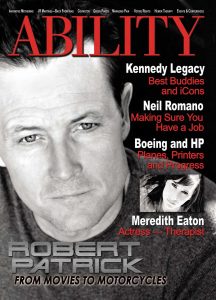 Cover page of robert patrick issue ABILITY Magazine Cover Robert Patrick issue