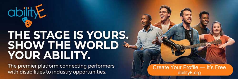 abilitye the world is a stage disability talent banner